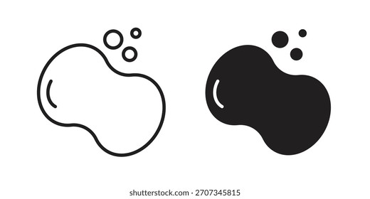 Soap-Symbol. Kollektion mit flachen Linien und Strichlinien. einfaches Symbol