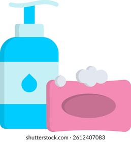 Soap Icon Flat Vector Illustration
