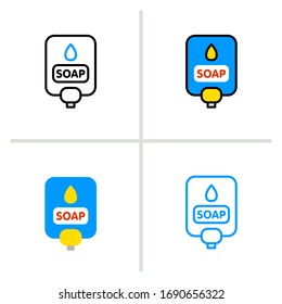 Soap icon. Graphic element illustration with different style on white background. Vector Illustration. 