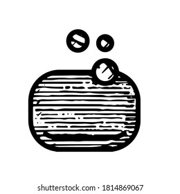 ilustración vectorial dibujada a mano de icono de jabón aislado en fondo blanco