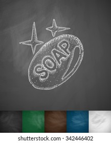 SOAP icon. Hand drawn vector illustration. Chalkboard Design