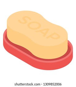 Soap icon in isometric vector