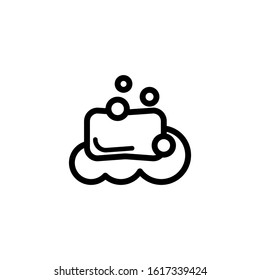 Soap icon. Line design template