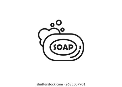 design de vetor de linha de ícone soap