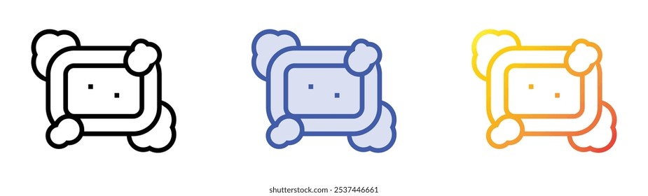 soap icon. Linear, Blue Fill and Gradient Style Design Isolated On White Background