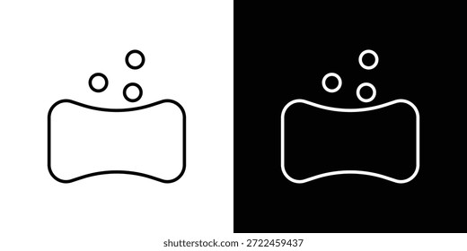 Icono de jabón y Vector lineal. icono de contorno e ilustración