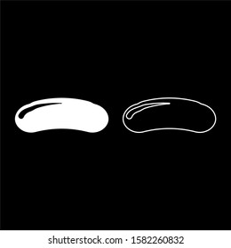 Soap icon outline set white color vector illustration flat style image