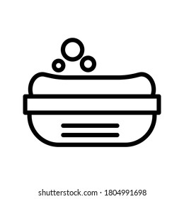 Soap Icon. Outline Icon Soap with soapsuds