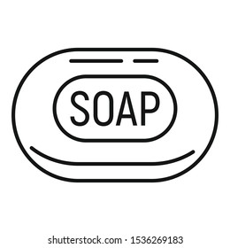 Soap icon. Outline soap vector icon for web design isolated on white background