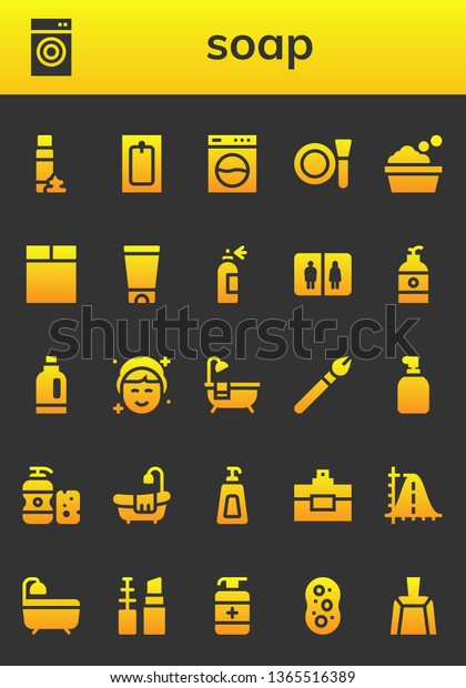 Soap Icon Set 26 Filled Soap Stock Vector (Royalty Free) 1365516389 ...