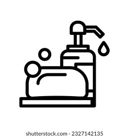 Icono de jabón aislado en fondo blanco. Arte vectorial.