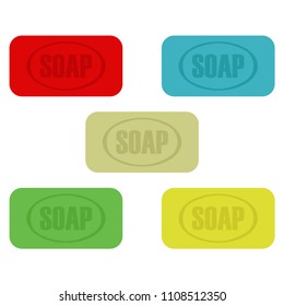 Soap icon, soap set, vector illustration. Vector illustration.