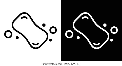 Ícone de sabão forma gráfico simples clipart símbolo. linha fina contorno arte