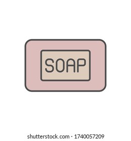 Soap icon. Simple outline colored vector of beauty icons for ui and ux, website or mobile application