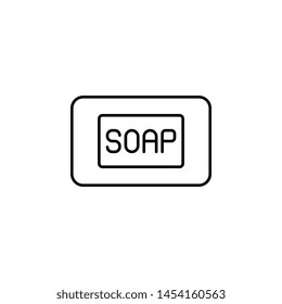 soap icon. Simple thin line, outline illustration of Beauty icons for UI and UX, website or mobile application