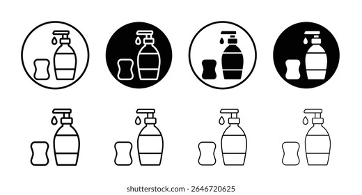 Soap icon thin flat simple illustration symbol
