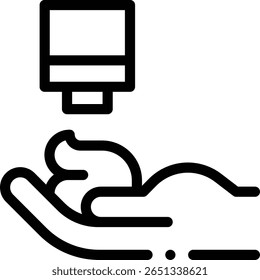 icono de jabón. Diseño De Estilo Lineal Delgado Aislado Sobre Fondo Blanco