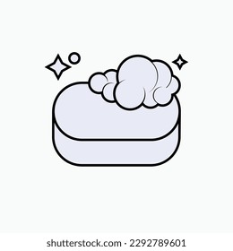 Soap Icon. Toiletries Symbol, Bathroom Element - Vector.