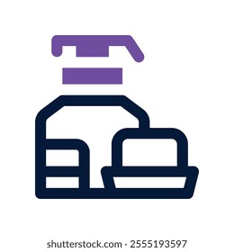 soap icon. vector dual tone icon for your website, mobile, presentation, and logo design.