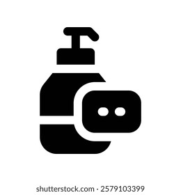 soap icon. vector glyph icon for your website, mobile, presentation, and logo design.