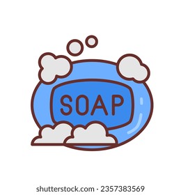 Soap icon in vector. Illustration