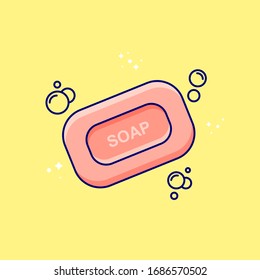 Icono de jabón ilustración vectorial. Símbolo de jabón