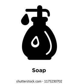 Soap icon vector isolated on white background, logo concept of Soap sign on transparent background, filled black symbol