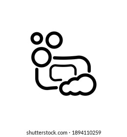 icono de jabón, vector, diseño de arte de línea trazo editable