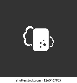 soap icon vector. soap sign on black background. soap icon for web and app