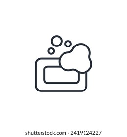 Icono de jabón. vector.Curso editable.Signo de estilo lineal para uso de diseño web,logotipo.Ilustración de símbolo.