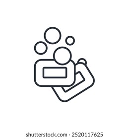 Soap icon. vector.Editable stroke.linear style sign for use web design,logo.Symbol illustration.