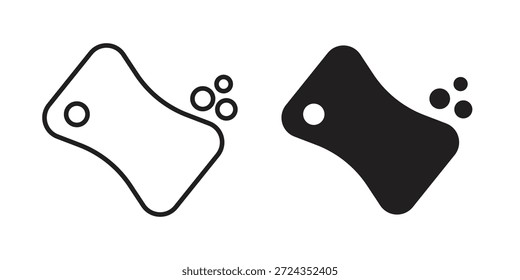 Iconos de jabón de color negro en varios estilos