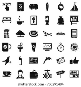 Soap icons set. Simple style of 36 soap vector icons for web isolated on white background
