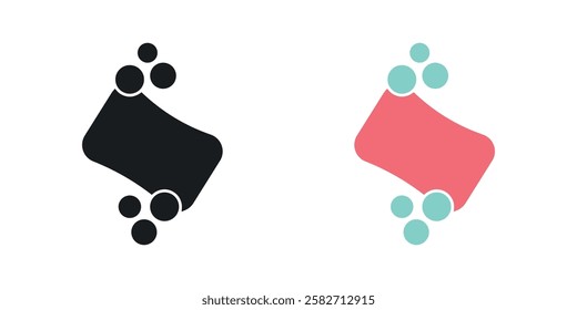 Soap icons set vectors black and colored style