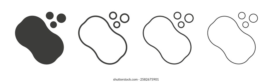 Soap icons set vectors graphic designs