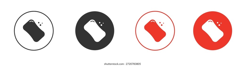 Iconos de jabón simple silueta plana Ilustración vectorial