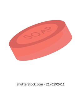 Soap illustration vector icon isolated white background. Cartoon wash object washing care and cleaning. 