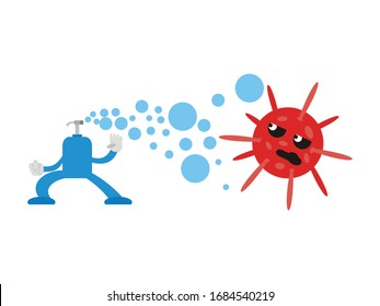 soap kills viruses illustration - vector

