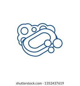 Soap line icon concept. Soap flat  vector symbol, sign, outline illustration.