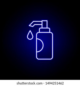 soap line neon icon. Elements of Beauty and Cosmetics illustration icon. Signs and symbols can be used for web, logo, mobile app, UI, UX on black background