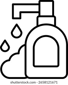 Design de ícone de vetor de linha Soap