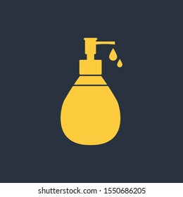 Soap, lotion, cream bottle vector icon