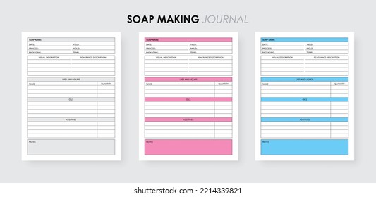 Soap Making Business Journal logbook