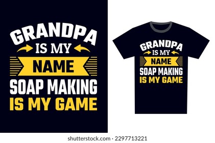 Soap Making T Shirt Design Template Vector