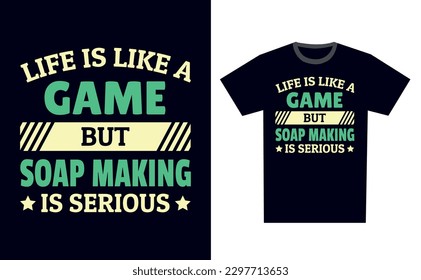 Soap Making T Shirt Design Template Vector