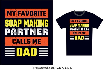 Soap Making T Shirt Design Template Vector