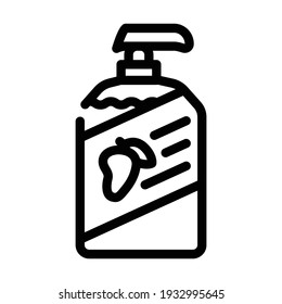 soap mango line icon vector. soap mango sign. isolated contour symbol black illustration