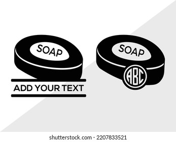 Ilustración de vectores impresos Soap Monograma SVG