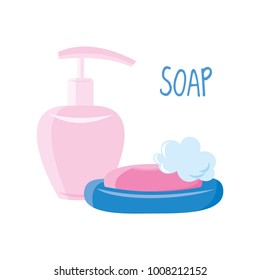 Soap on white background