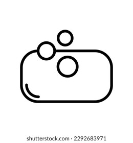 Skizze, Vektorsymbol der Seife, einzeln auf weißem Hintergrund. Seifenlinie Symbol für Web-, Mobil- und i-Design.